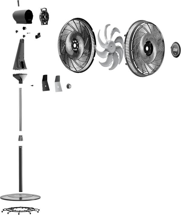 Ventilador de Coluna WAP Flow Turbo FW009221 220V - 8 Pás, Silencioso e Econômico-Imagem 6