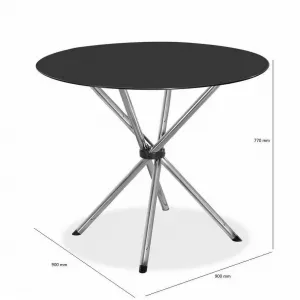 Jogo de Mesa Aço Nobre Liz C/4 Cad Vidro 0,90-Imagem 2