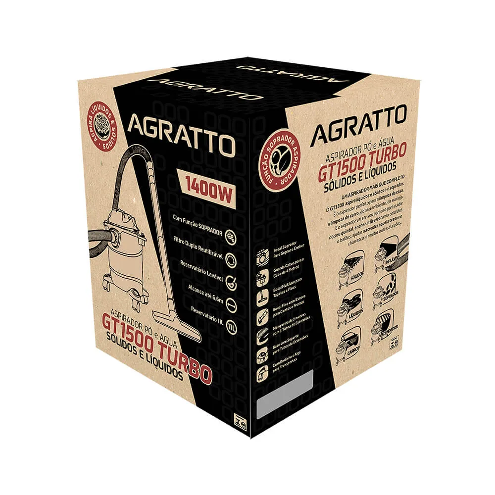 Aspirador Agratto Pó e Agua GT1500 11L-Imagem 7
