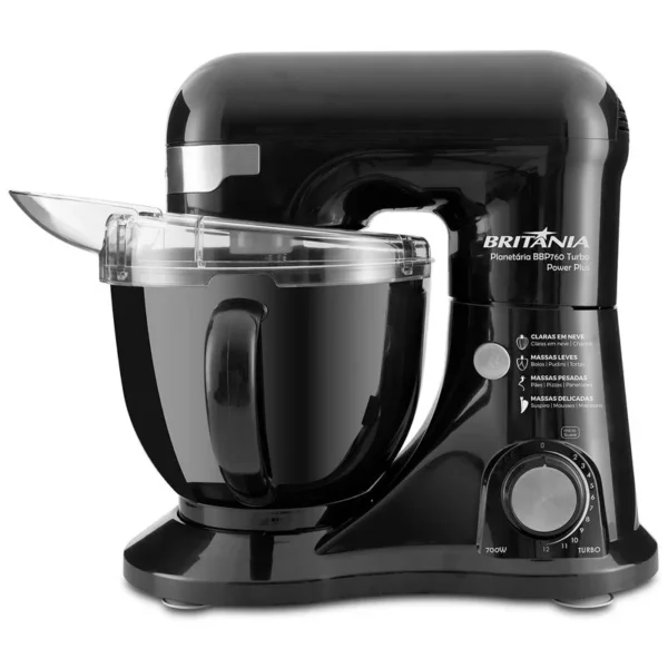 Batedeira Planetária Britânia BBP760 700W 220V - 12 Velocidades, 4,5L, Turbo Power
