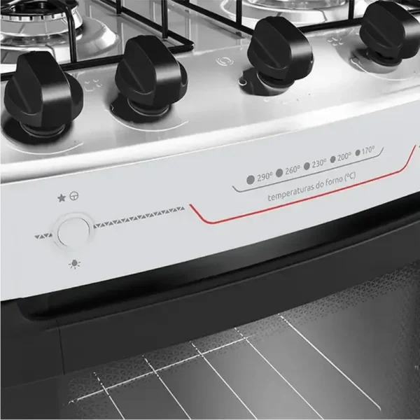 Fogão Mueller MFI4BF 4 Bocas Automático Mesa Inox Forno Total Clean-Imagem 3