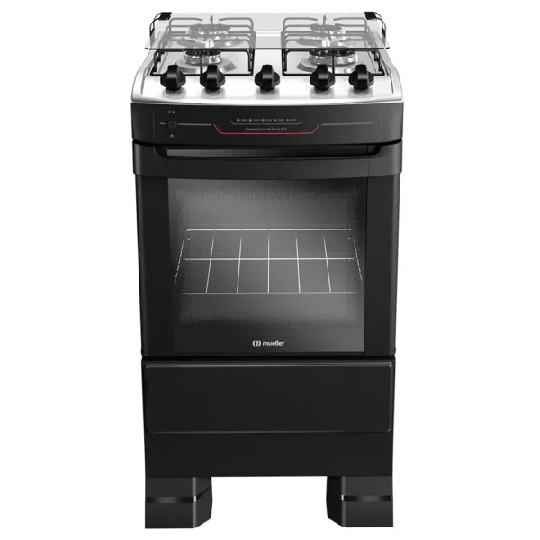 Fogão Mueller 4 bocas Preto com acendimento automático total MFI4BF-Imagem 3