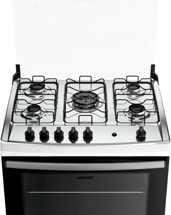 Fogão 5 bocas Dako Supreme Branco Mesa Inox-Imagem 6