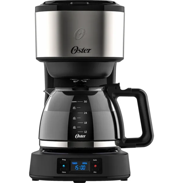 Cafeteira Oster Day Light Programável, 1,2L, 220V, Preto/Inox, 800W, OCAF500