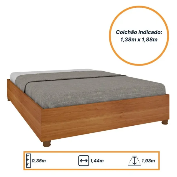 Cama Box Casal Tcil Monaco (cinamomo) Sem Colchão1,93x1,44-Imagem 2