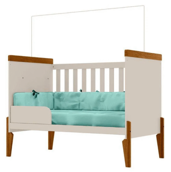 Berço Americano Emilly Off White Carvalho - Canaã-Imagem 2