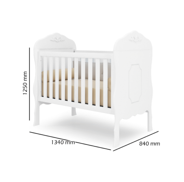 Berço Americano Realeza Branco Acetinado - Canaã-Imagem 2