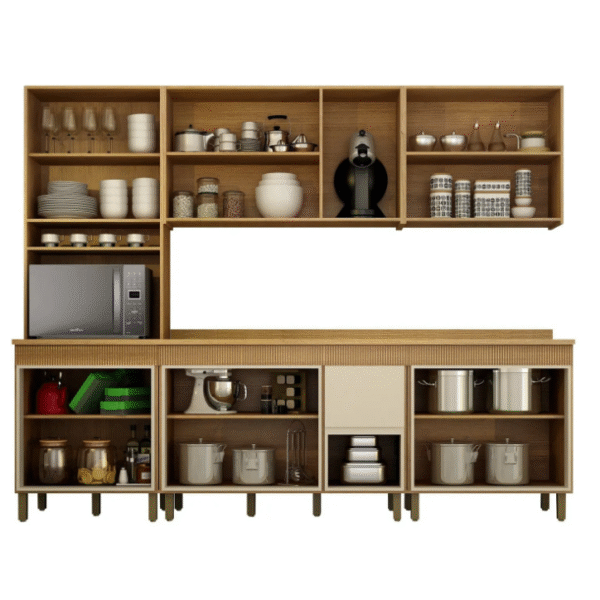 Cozinha Completa 5 Peças Dakota Aéreo Fresado off white - Valdemóveis-Imagem 5