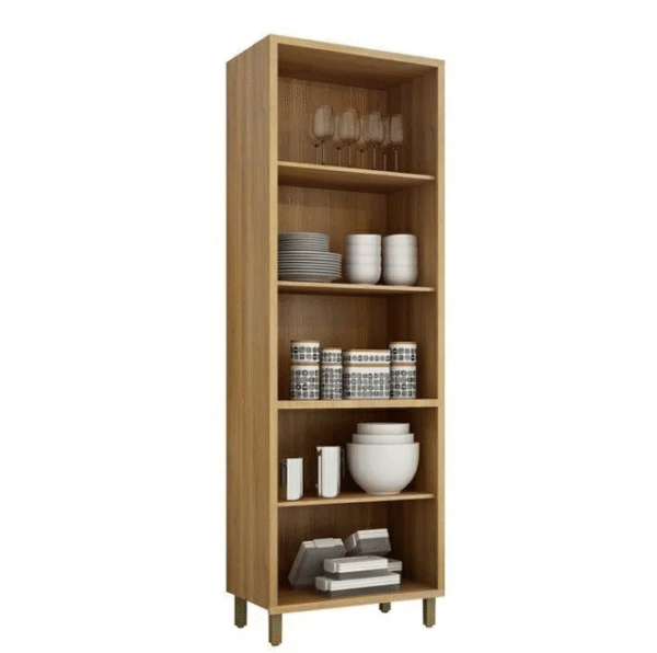 Cozinha Completa Torino com 2 Aéreos, 1 Paneleiro Porta de Vidro e 2 Balcões Cinamomo/Off White-Imagem 13