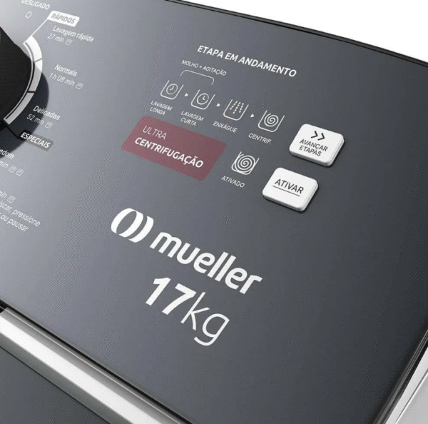 Máquina De Lavar Mueller 17kg Com Ultracentrifugação Mla17 Cor Branco-Imagem 3