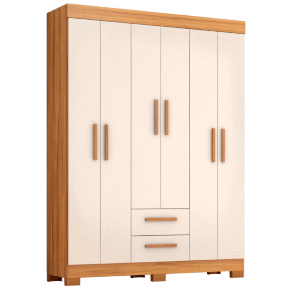 Guarda-Roupa NT 6015 Freijo Com Off White