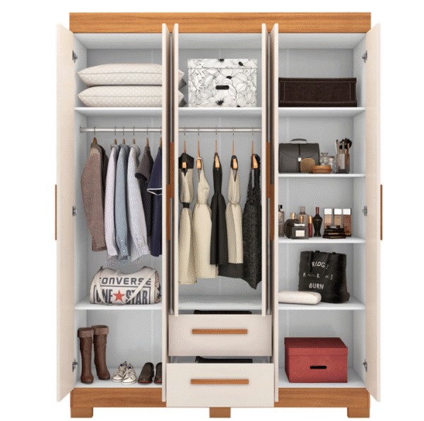 Guarda-Roupa NT 6015 Freijo Com Off White-Imagem 3