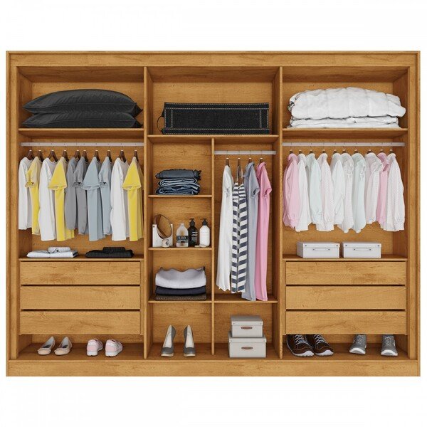 Guarda-Roupa Mademarcs Argos 6 portas com espelho-Imagem 2