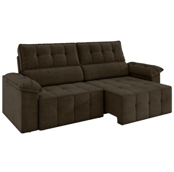 Sofá Retrátil e Reclinável 220 cm Santorini Besthouse