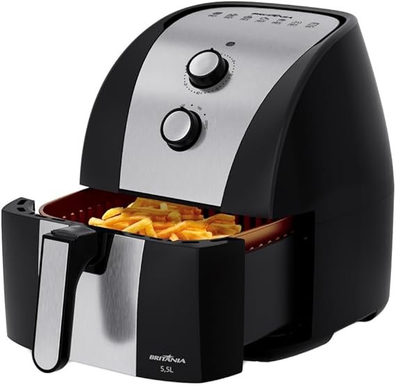 Fritadeira Air Fryer Britânia 5,5L 1500W Gold BFR51 220V-Imagem 3