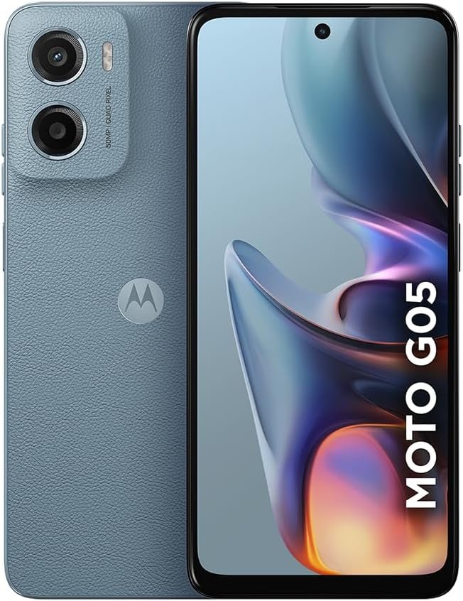 Smartphone Motorola Moto g05-128GB 12GB (4GB RAM + 8GB Ram Boost) e Camera 50MP com AI Bateria de 5200 mAh Tela 6.7