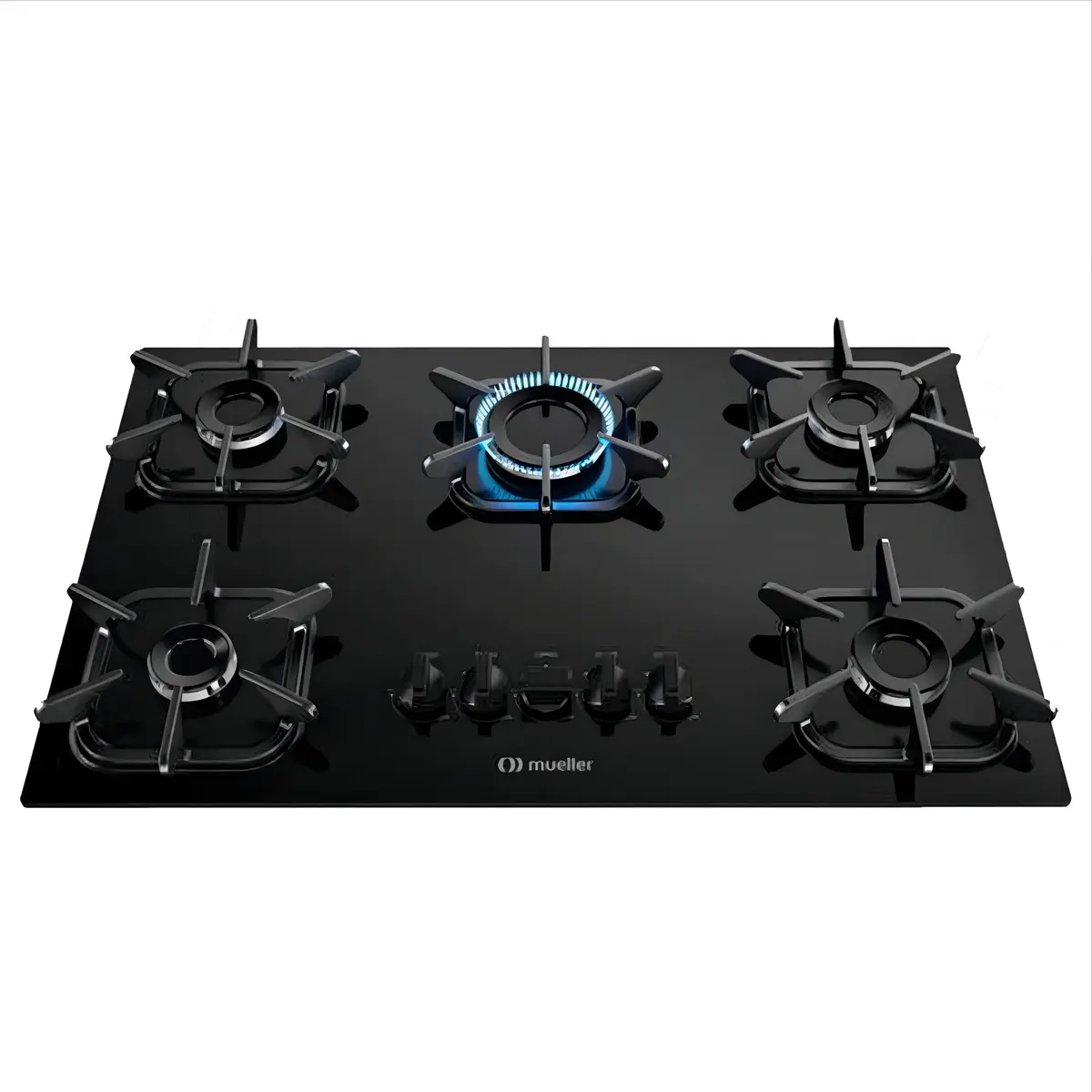 Cooktop Mueller 5 Bocas com Mesa de Vidro Preto-Imagem 2