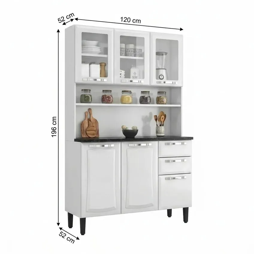KIT ITATIAIA PRATIKA 120CM 6P2G3VD (BRANCO)-Imagem 3